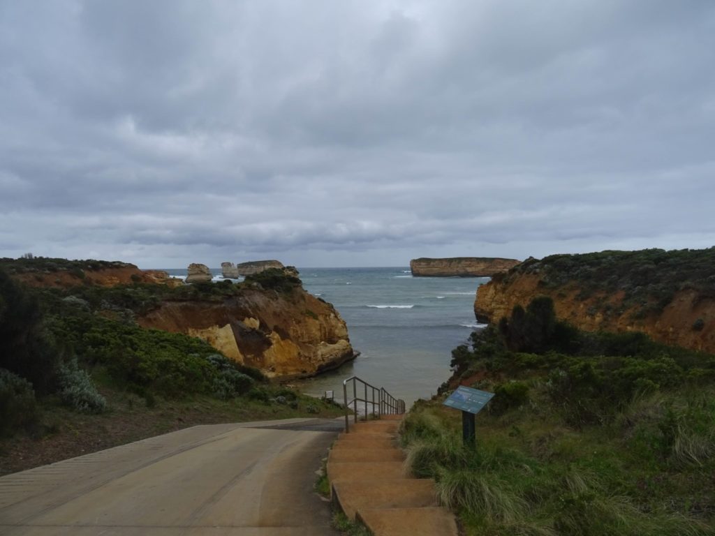 Path leading down to a small cove in the Bay of Islands