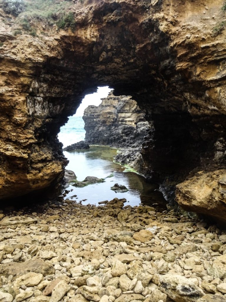 The Grotto from the viewing area at sea level