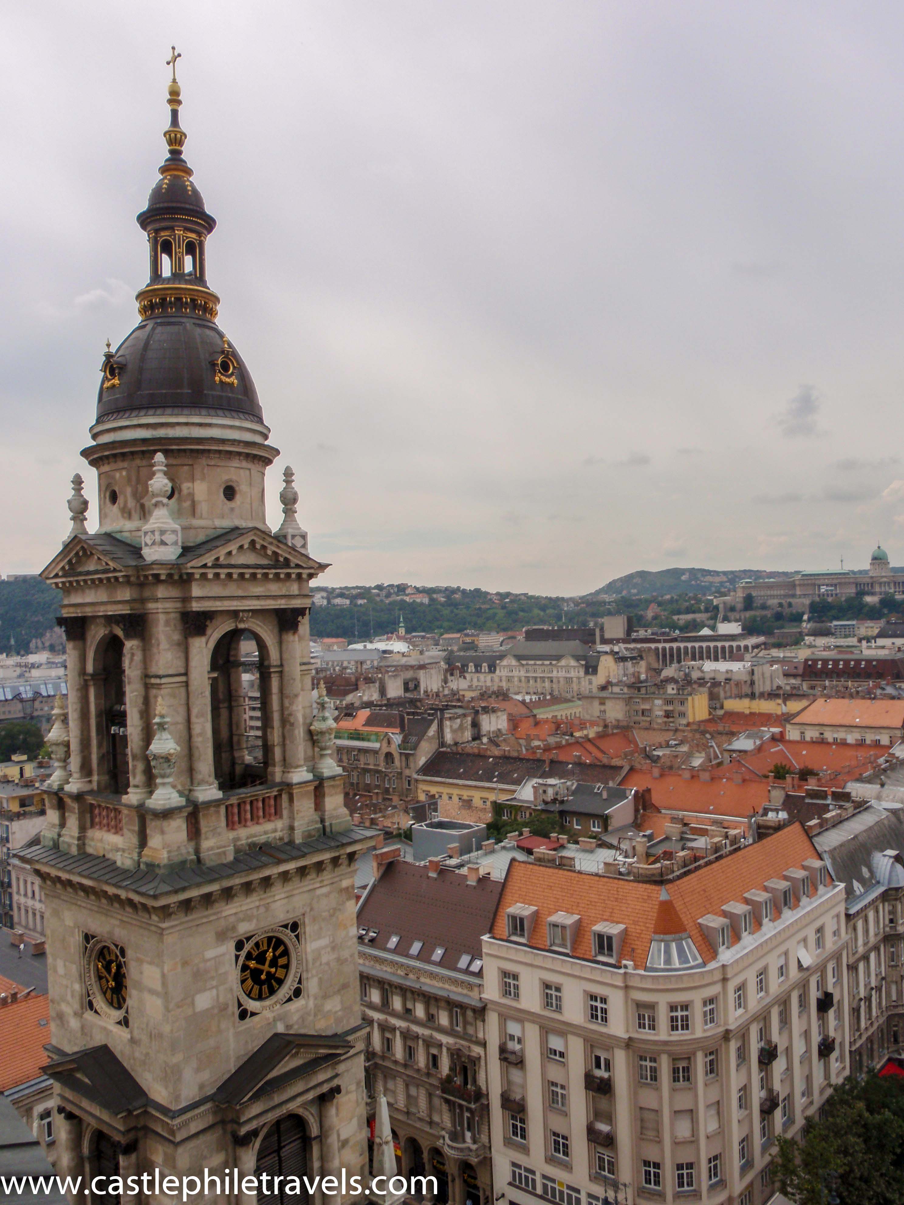 Overlooking Budapest from the dome of St Stephen's Basilica