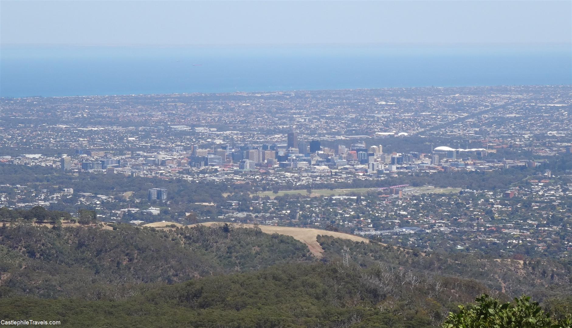 The view over Adelaide from Mount Lofty Summit