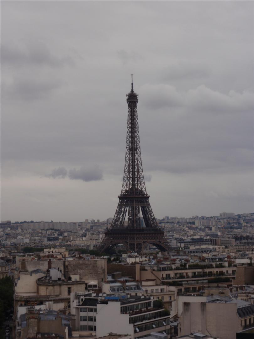 View of the Eiffel Tower from the Arc de Triomphe