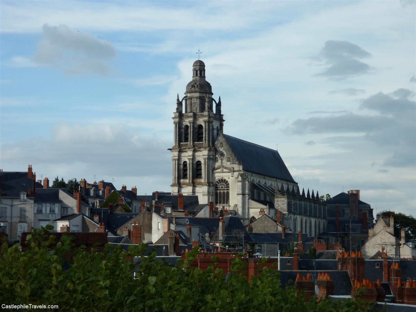 The Cathedral of Saint Louis, towering over the rooftops of Blois