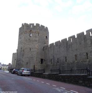 The walls of Caenarfon Castle