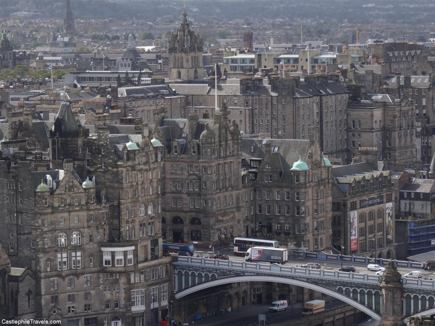 The view of the North Bridge from Nelson's Monument