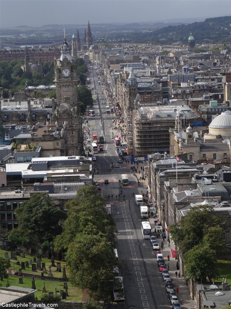 The view down Princes Street