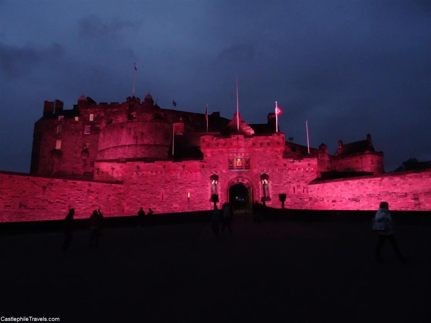 Edinburgh Castle at night