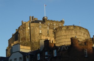 Edinburgh Castle in the early morning sunshine
