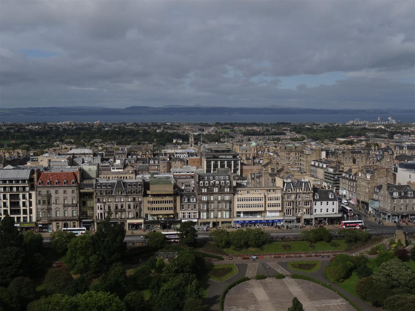 The view over Edinburgh from the Argyll Battery