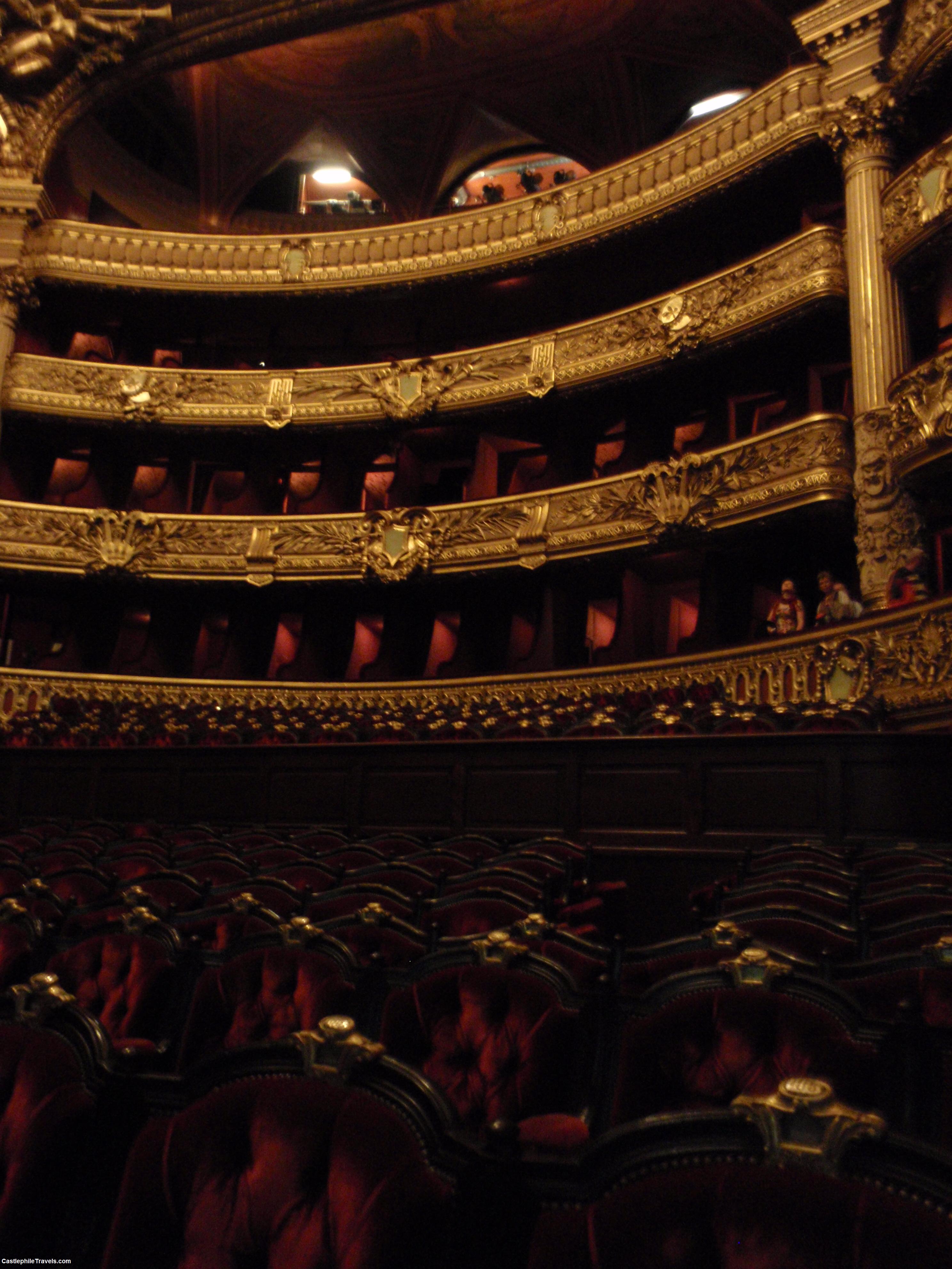 Inside the theatre of the Palais Garnier