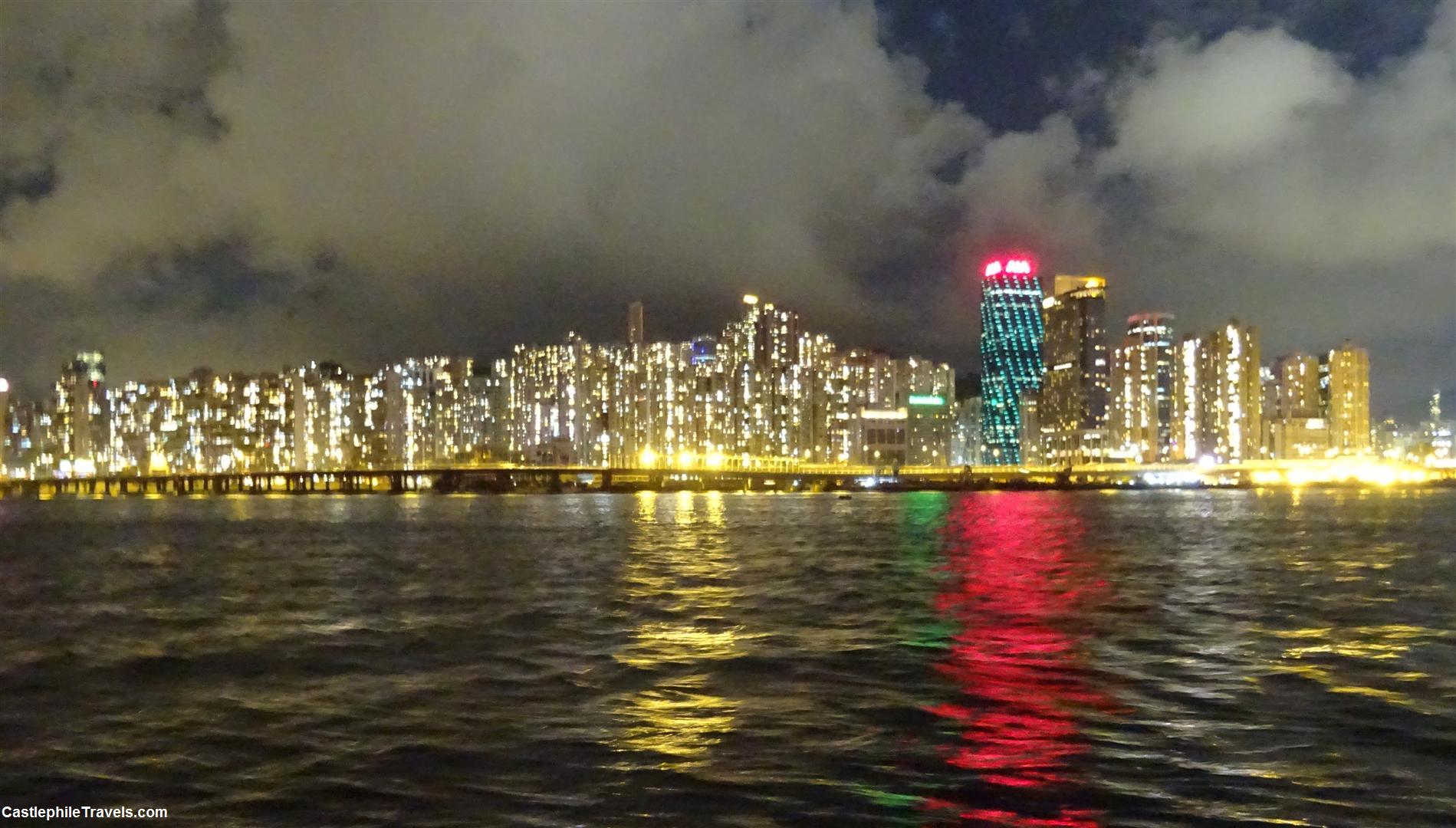 Looking at the lights across the harbour