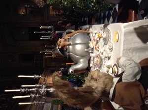 The Mad Hatter's Tea Party decorations in Chatsworth House