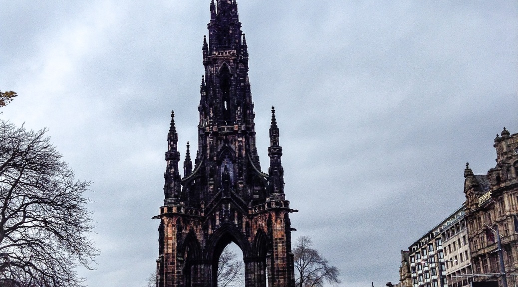 Climbing the Scott Monument for the best views of Edinburgh
