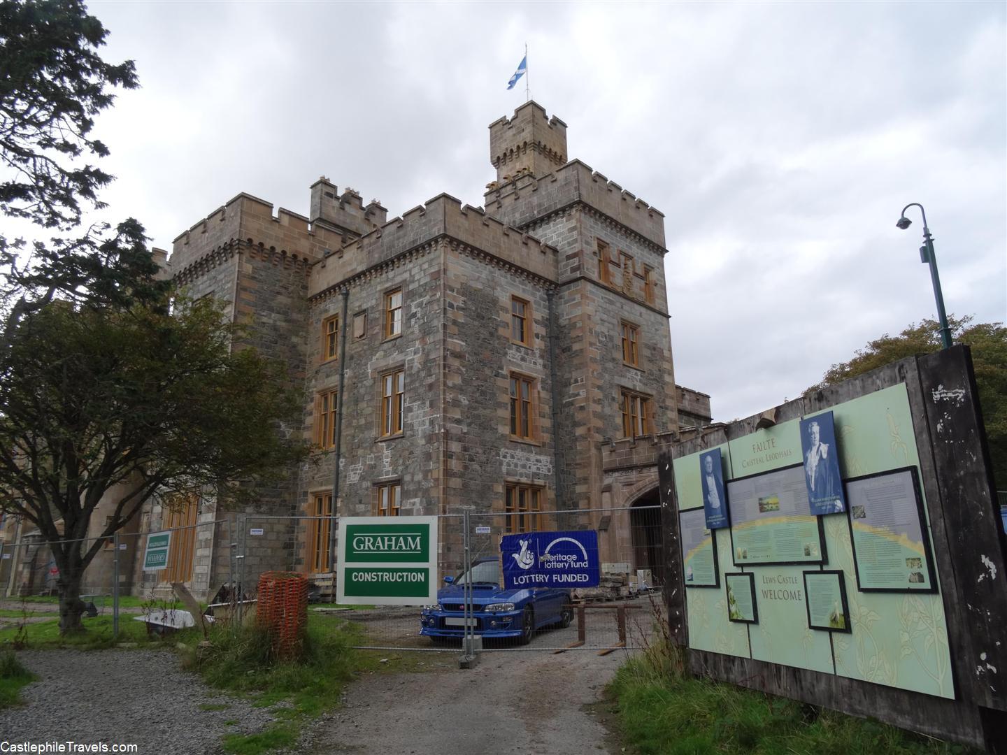 The restoration works at Lews Castle