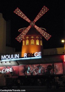 The Moulin Rouge at night