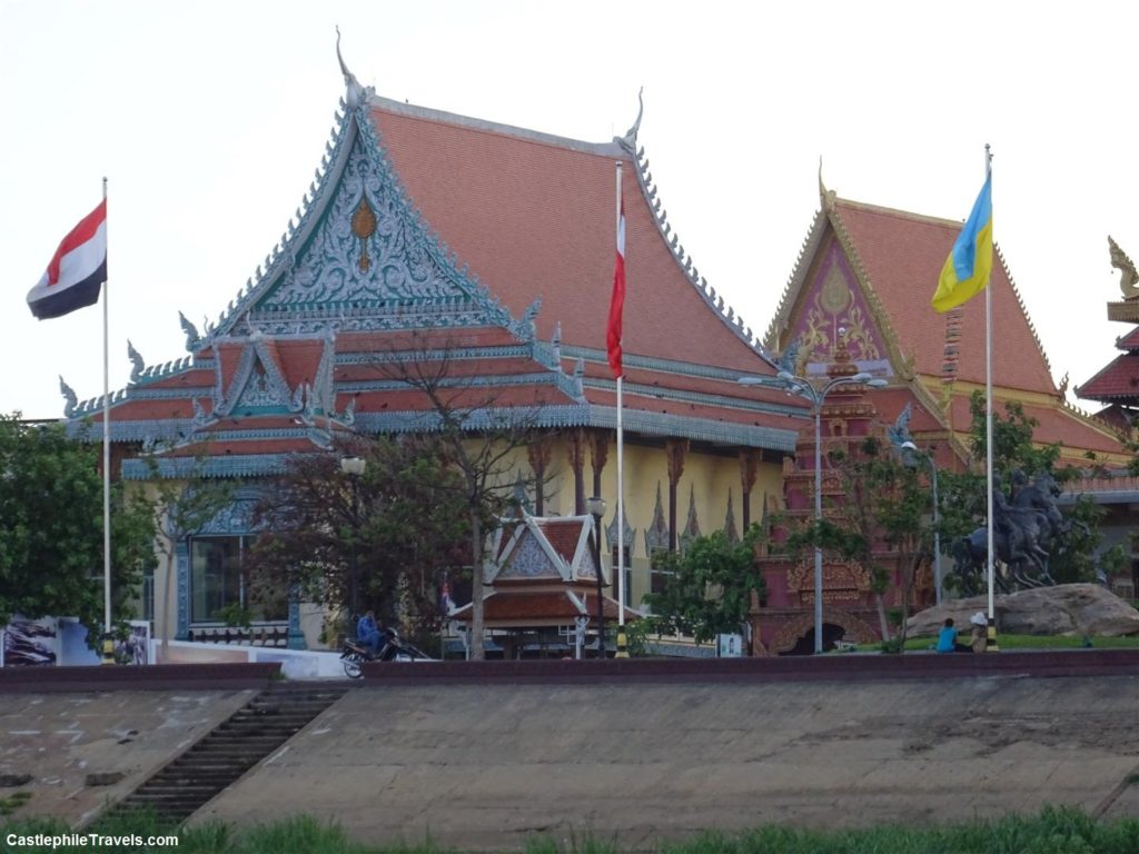 Seeing Phnom Penh from the river gave us more time to appreciate the style of Cambodian buildings