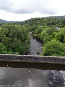 Looking down: the Pontcysyllte Aqueduct carries the Llangollen Canal over the River Dee