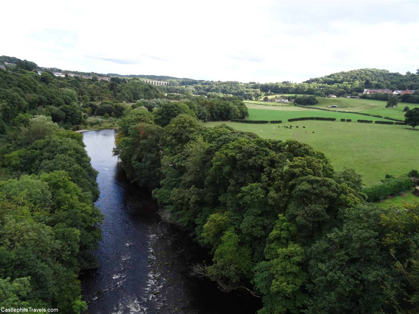 The view from the top of the Pontcysyllte Aqueduct