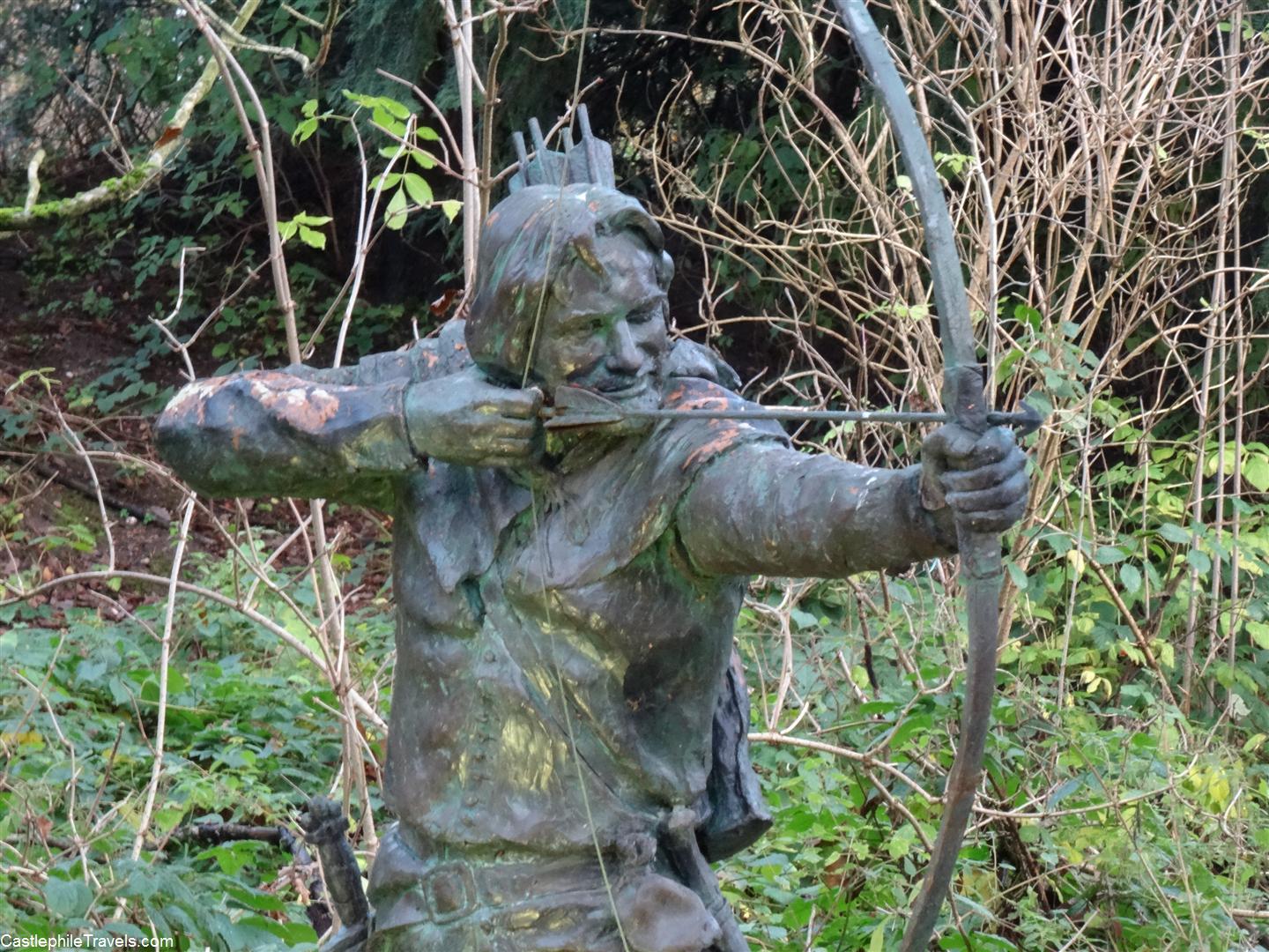 Robin Hood statue in Sherwood Forest