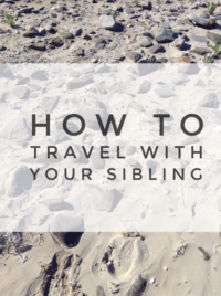 How To Travel With Your Sibling