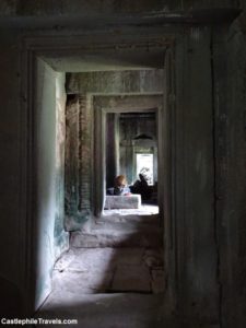 Looking down one of the corridors in the temple complex